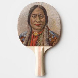 Raquete De Ping Pong Sinais de fumaça: Touro Sentado Chefe Indiano de L