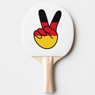 Raquete De Ping Pong Sinal V da Bandeira da Alemanha