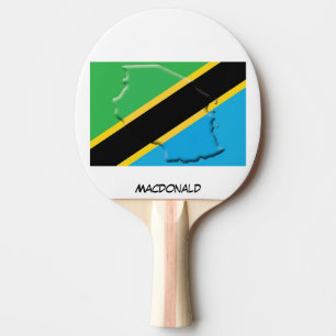 Raquete De Ping Pong SINALIZAÇÃO TANZÂNIA E MAPA Personalizados
