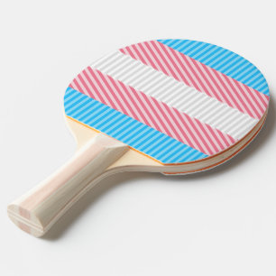 Raquete De Ping Pong Sinalizador do Abstrato Transgender Pride Stripe F