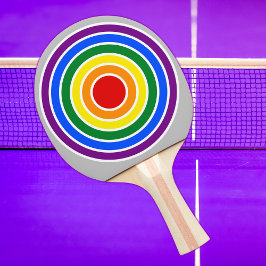 Raquete De Ping Pong Sinalizador do Orgulho LGBTQ Tema-Alvo Arco-Íris P
