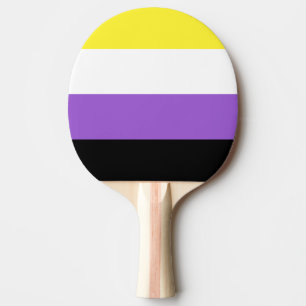 Raquete De Ping Pong Sinalizador do Orgulho Não Binário