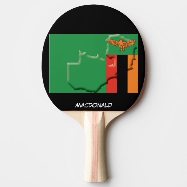 Raquete De Ping Pong SINALIZADOR E MAP Personalizados PRETO (Frente)