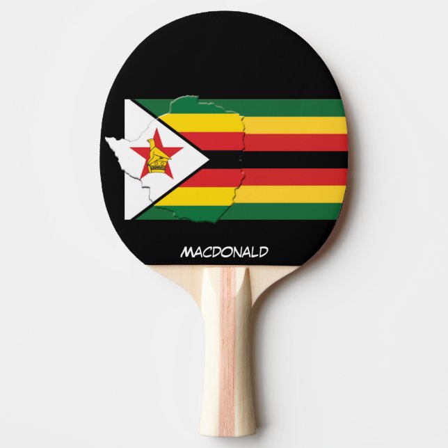 Raquete De Ping Pong SINALIZADOR E MAPA Personalizados NEGROS (Frente)