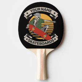 Raquete De Ping Pong Skateboard Personalizada Pega Pele Prendendo Pele 
