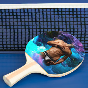 Raquete De Ping Pong SlipperyJoe's cueca masculina musculosa protuberân