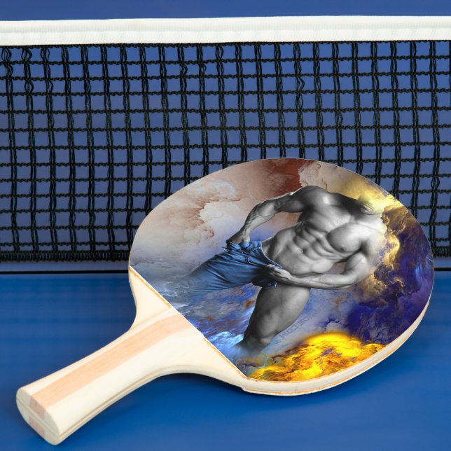 Raquete De Ping Pong SlipperyJoe's Man Steamy shirtless abs sexpack (Insitu)