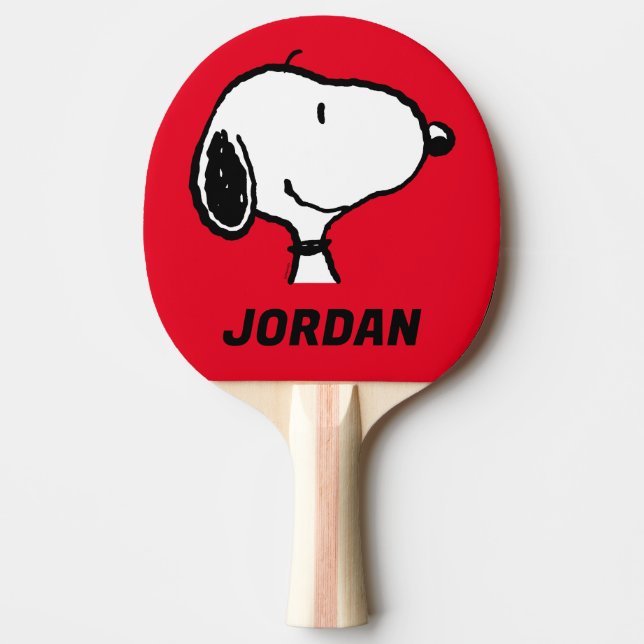 Raquete De Ping Pong Snoopy Smile Giggle Laugh | Adicione seu nome (Frente)
