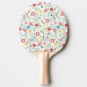 Raquete De Ping Pong Snoopy So Sweet Flower Pattern