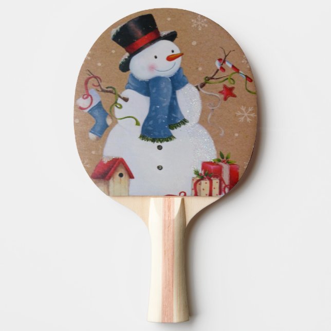 Raquete De Ping Pong Snowman (Frente)