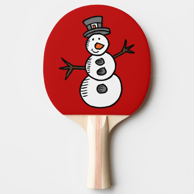 Raquete De Ping Pong Snowman (Frente)