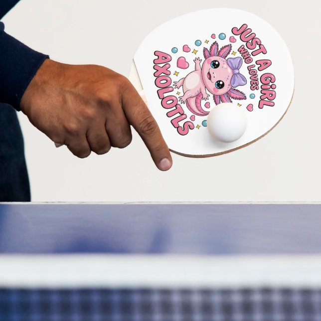Raquete De Ping Pong Só Uma Rapariga Que Ama Axolotls (Insitu)