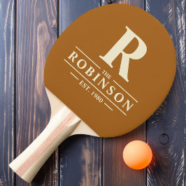 Raquete De Ping Pong Sobrenome & Areia Queimada Inicial