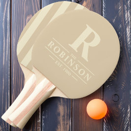 Raquete De Ping Pong Sobrenome & Faixa Polo Inicial Duna de Areia