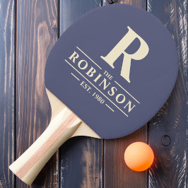 Raquete De Ping Pong Sobrenome & Inicial Lavender Breeze