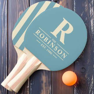 Raquete De Ping Pong Sobrenome&Inicial Listra Polo ÁguaMornaTarde