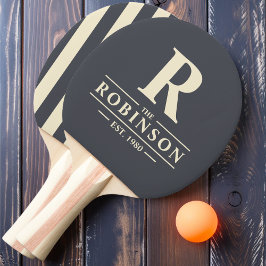Raquete De Ping Pong Sobrenome&Inicial Listra Polo Mediterrâneo Cinza