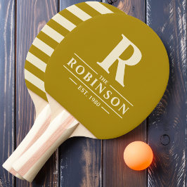 Raquete De Ping Pong Sobrenome & Inicial Polo Desert Sage