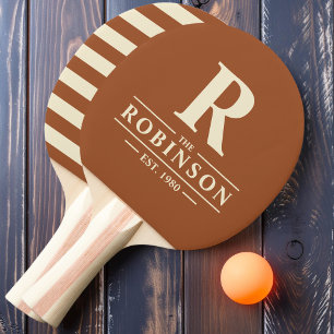 Raquete De Ping Pong Sobrenome & Inicial Polo Deserto Sol