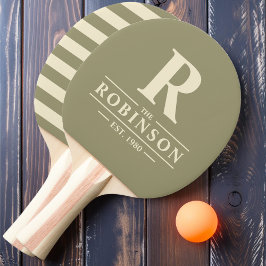 Raquete De Ping Pong Sobrenome & Inicial Polo Sage Meadow