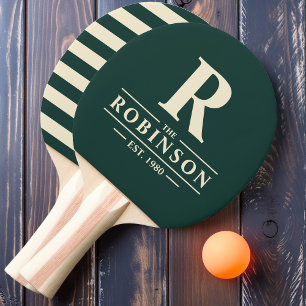 Raquete De Ping Pong Sobrenome & Inicial Polo Verde Salgueiro