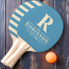 Raquete De Ping Pong Sobrenome & Initial Polo Aqua Splash