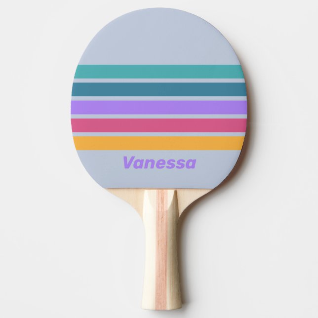 Raquete De Ping Pong Soft Pansy Dream Across Striping with Name (Frente)