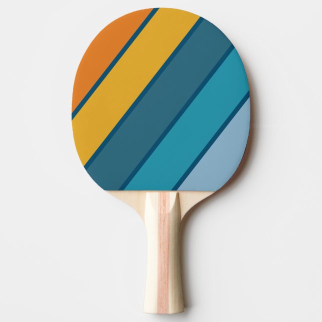Raquete De Ping Pong Sol Azul Listras Grossas (Frente)