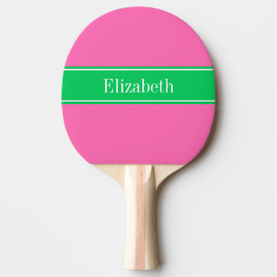 Raquete De Ping Pong Sólido Rosa Quente Nº 2 Nome Rbn Verde Emerald Mon