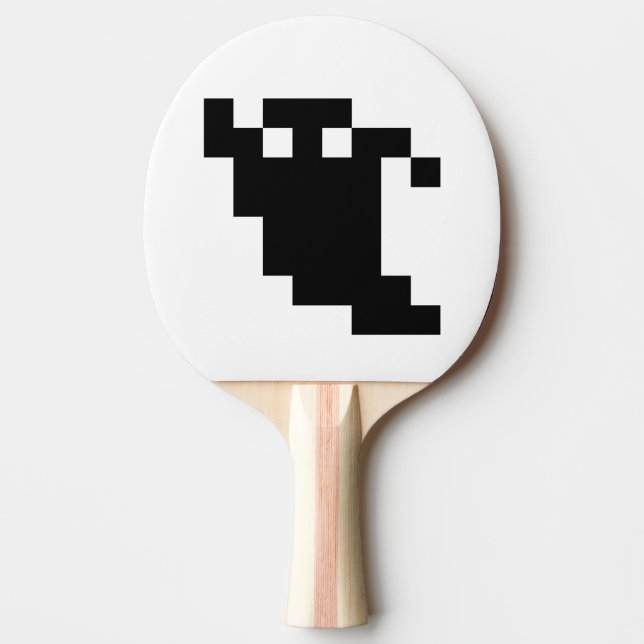 Raquete De Ping Pong Sombra fantasma de pixel de 8 bits (Frente)