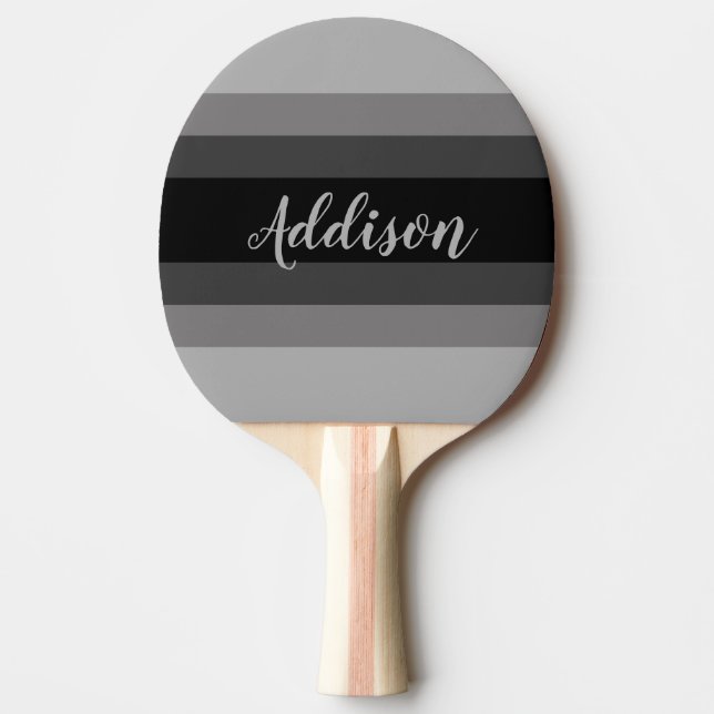 Raquete De Ping Pong Sombras de Cinza Estipuladas Personalizadas (Frente)