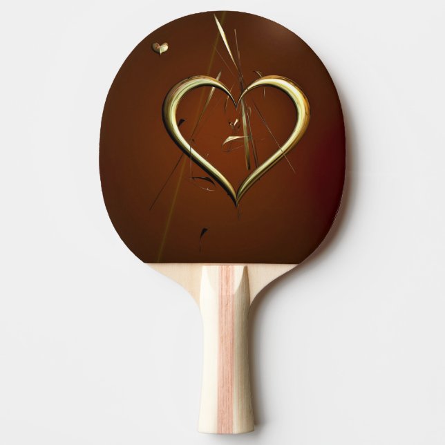 Raquete De Ping Pong Sombras de Ping Pong Paddle Dourado (Frente)