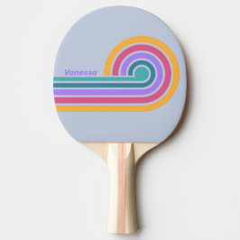 Raquete De Ping Pong Sonho de Pensé Macio Ondulado Listras com Nome