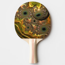 Raquete De Ping Pong Sonho Fractal Ouro Líquido