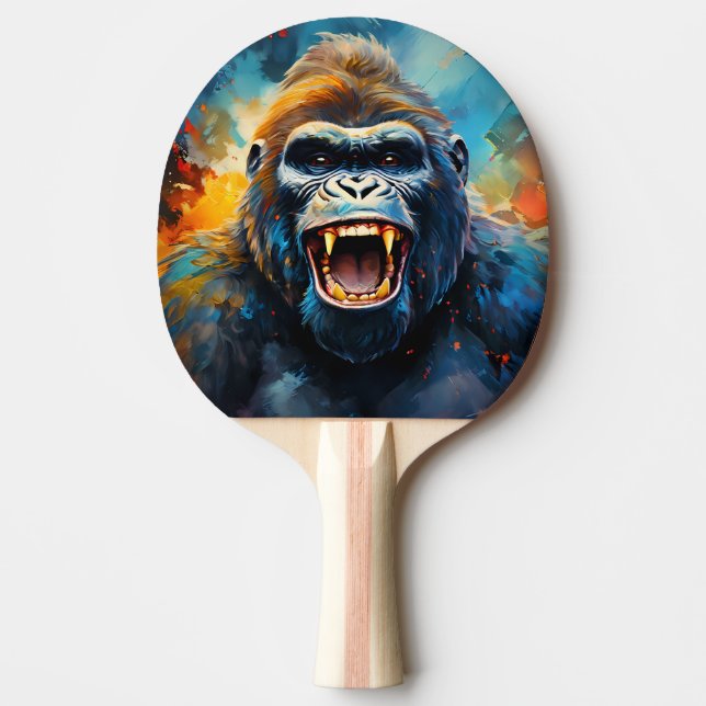 Raquete De Ping Pong Sorriso Gorila (Frente)