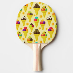Raquete De Ping Pong Sorvete Colorido de Cartoons Cones