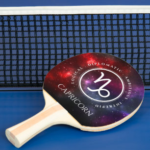 Raquete De Ping Pong Starfield Capricorn Goat Western Zodiac