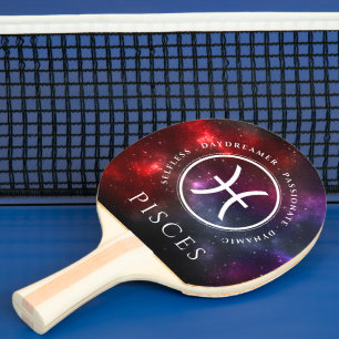 Raquete De Ping Pong Starfield Peixes Fish Western Zodiac