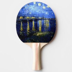 Raquete De Ping Pong Starry Night over the Rhone por van Gogh