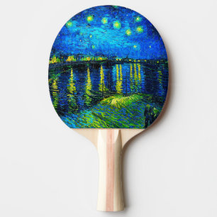Raquete De Ping Pong Starry Night Over the Rhone por Vincent Van Gogh