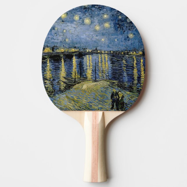 Raquete De Ping Pong Starry Night Vincent van Gogh (Frente)