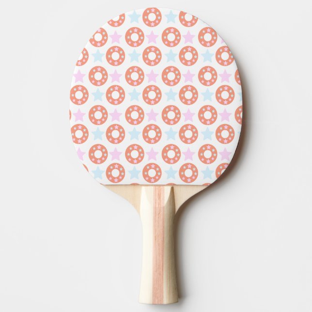 Raquete De Ping Pong Stars Pastel Rosquinhas com Star (Frente)