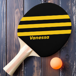 Raquete De Ping Pong Stripes Nostálgicas de Abelhas de Segurança com No