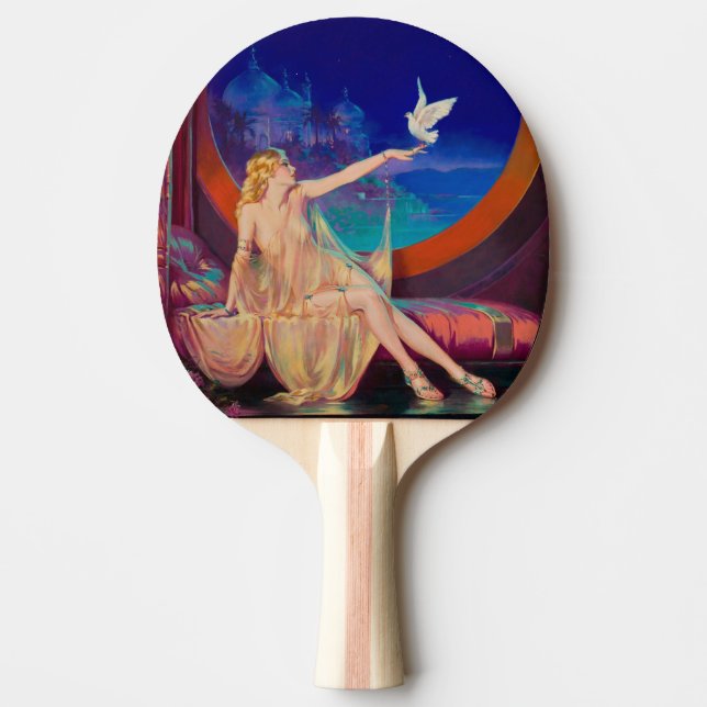 Raquete De Ping Pong Sultana, a Concubina do Sultão Árabe, em 1925 (Frente)