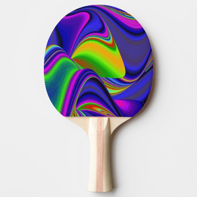 Raquete De Ping Pong Summerrainbow, Abstrato 3D Rainbowart (Frente)