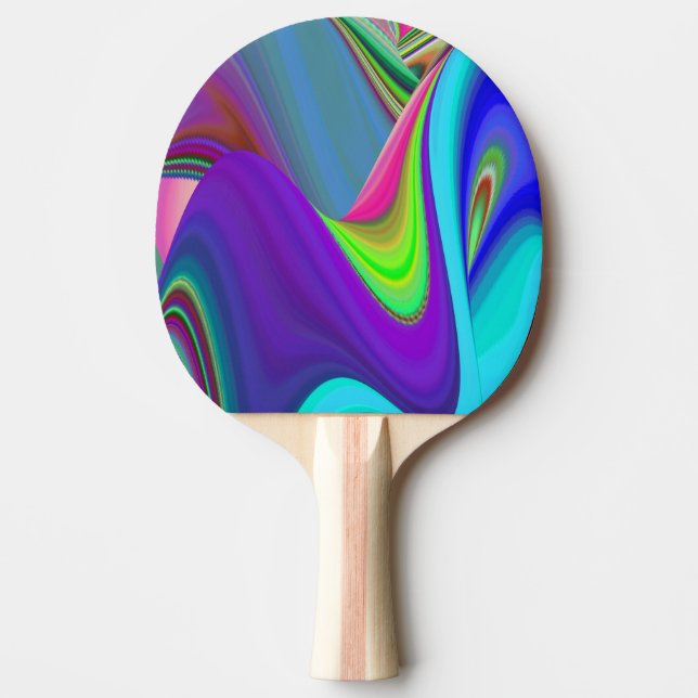 Raquete De Ping Pong Summersense, Abstrato 3D Rainbowart (Frente)