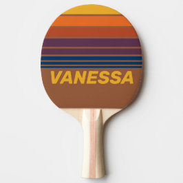 Raquete De Ping Pong Sunbaked Clay Horizon Striping with Name