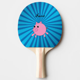 Raquete De Ping Pong Sunburst cor-de-rosa conhecido personalizado do