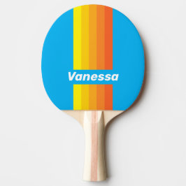 Raquete De Ping Pong Sunburst Sea Pin Stripes with Name