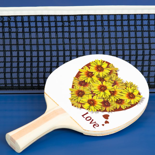 Raquete De Ping Pong Sunflower Heart Ping Pong Paddle (Insitu)